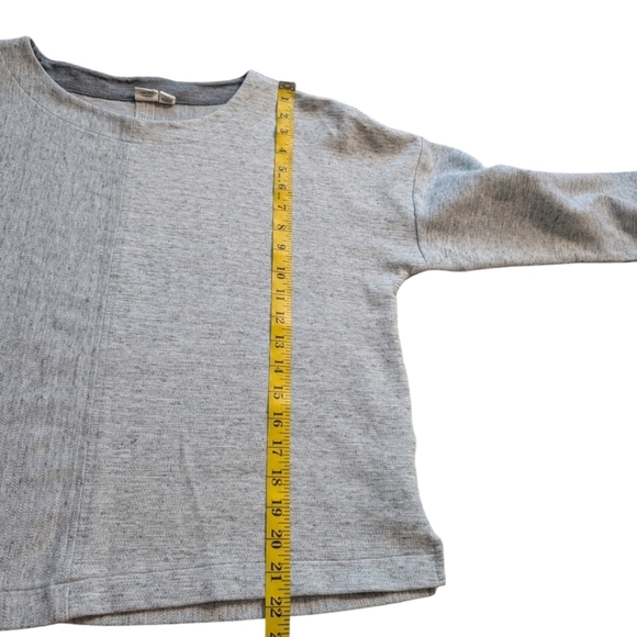 Tentree Clay Crewneck Sustainable Slouchy Women XL Cozy Minimalist Boatneck Grey - Picture 12 of 12
